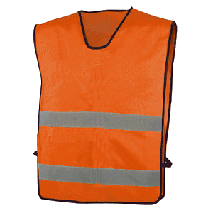 Salopette de haute visibilité, de matériau combiné, couleur orange.