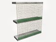 Filet vertical de protection, type écran, en bord périphérique du plancher