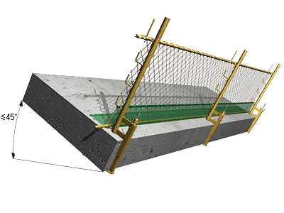 Système provisoire de protection d'une rive de plancher, classe C