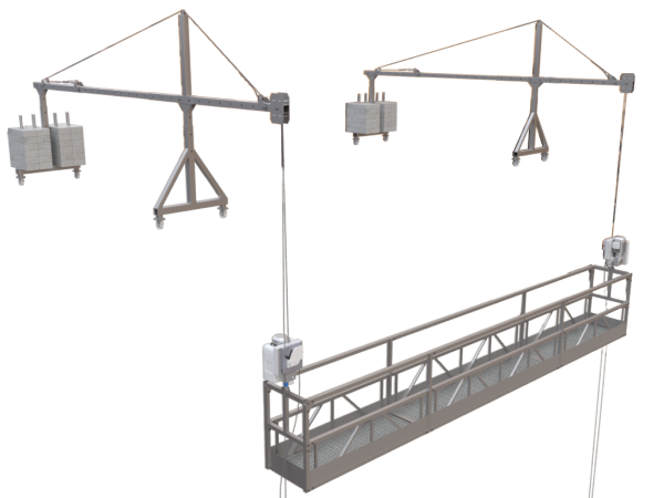 Plateforme suspendue d'actionnement motorisé