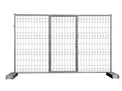 Clôture mobile avec porte incorporée